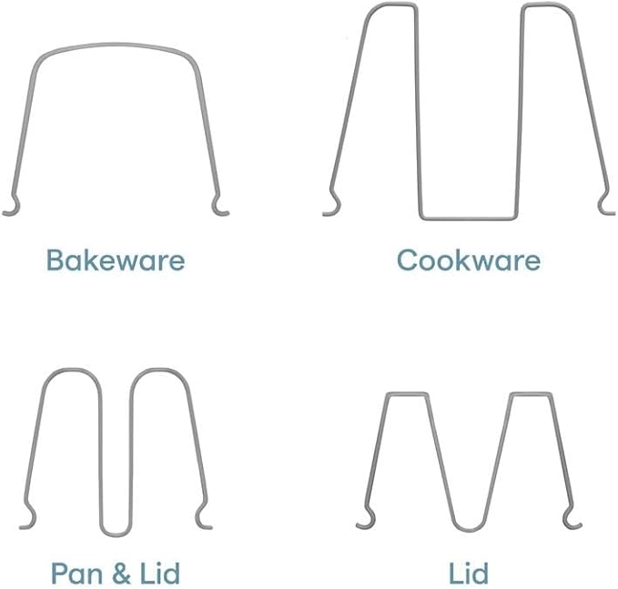 YouCopia StoreMore Expandable Cookware Rack with Tall Steel Wires, 12.5"-22" Wide Adjustable Pan Organizer for Kitchen Cabinet Storage, Premium Edition