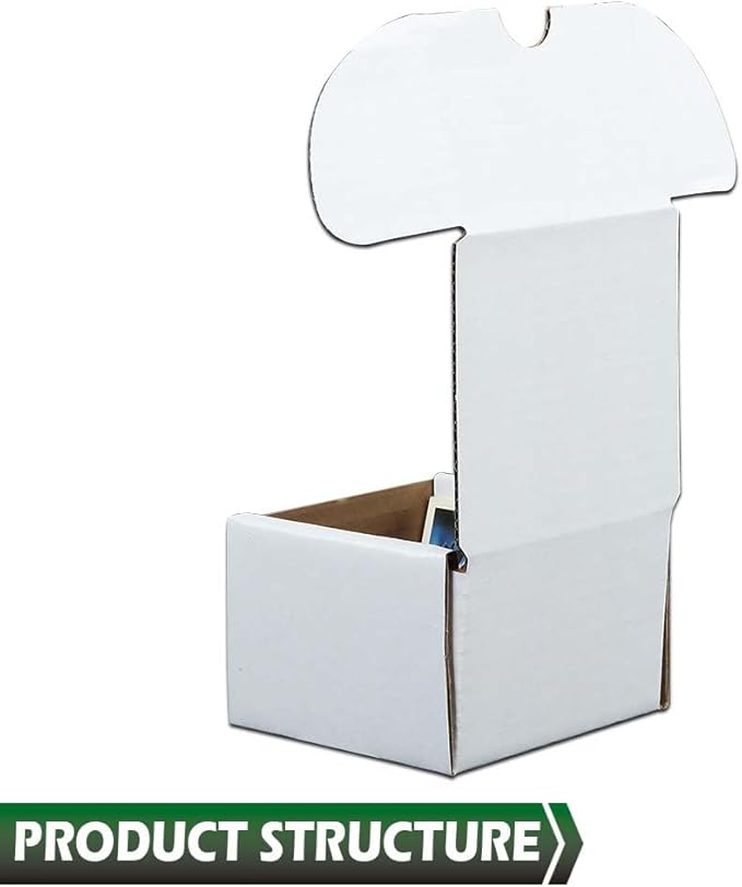 GRAND ORANGE 50 Pack 200 Count Trading Card Storage Boxes Corrugated Paper Cardboard Organizer for Sports Gaming Cards Trading Paper Boxes