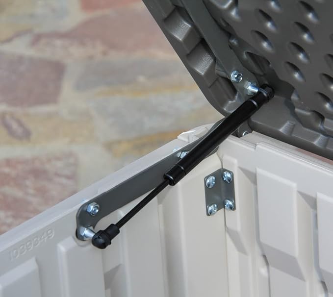 LIFETIME 60012 Extra Large Deck Box, 130 Gallon, Desert Sand/Brown