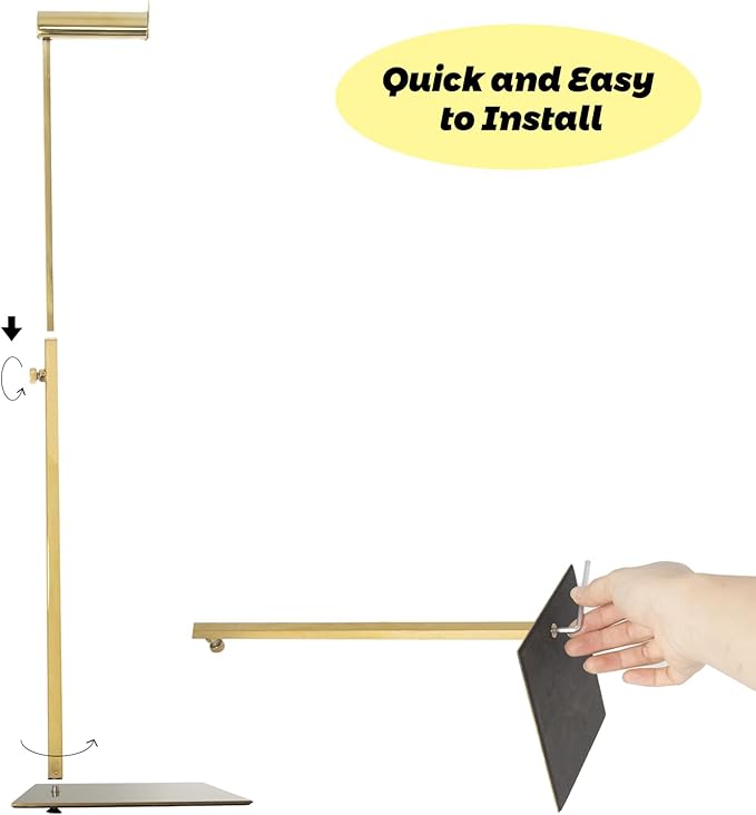 Handbag Display Stands - 2 Pack Stainless Steel Purse Display Stand Adjustable Height Hanging Hook Stands Ornament for Home Store Boutique Counter (Anti-fingerprint)