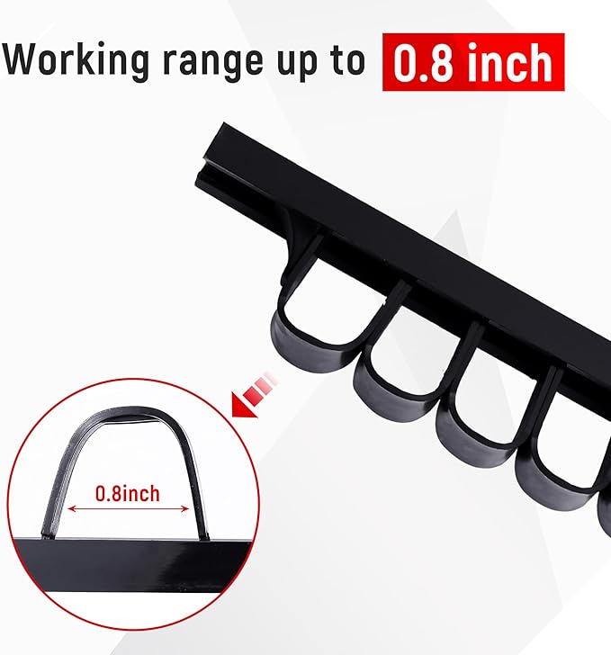 2 Pack Wall-Mounted Screwdriver Organizers with Screws - Heavy-Duty ABS Plastic Tool Holder for Screwdrivers, Wrenches, Piers - Garage Workshop Storage (Red,2 PCS)