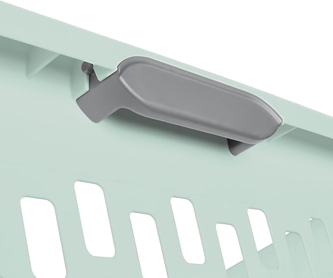 Sterilite Laundry Basket, Plastic Clothes Hamper, Large Rectangle Bin with Comfort Grip Handles and Reinforced Rim, 2 Bushel Capacity, Mint, 18 Pack