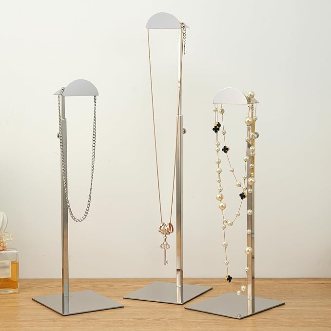 Purse Stands - 3PCS Stainless Steels Hangbag Holder Adjustable Height Purse Display for Retail Luxury Bag Organizer Home Store Boutique Retail Closet