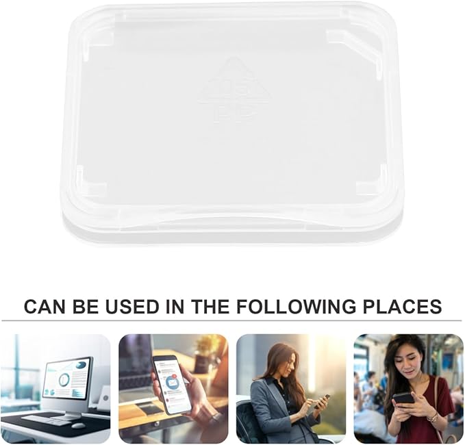 100 pcs Memory Card case: Transparent Case Water-Resistant, for Micro Cards Compatible with SDHC SDXC