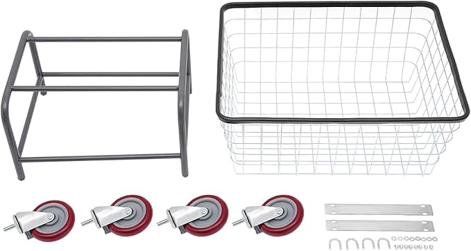 2.5 Bushel Wire Laundry Cart Commercial Laundry Basket Cart Rolling Laundry Basket with Wheels Heavy Duty Large Steel Baskets for Clothes Storage Organization