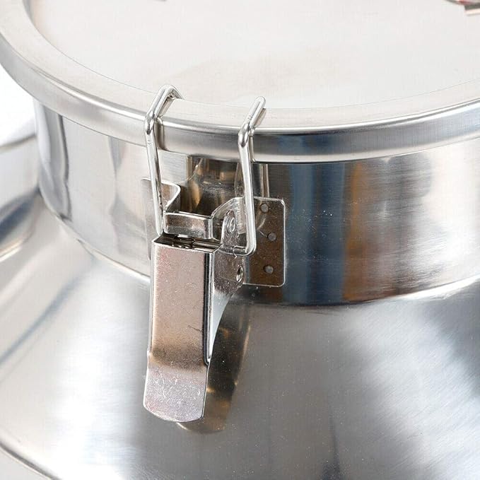 Stainless Steel Milk Can Heavy Duty Milk Jug Milk Bucket Water Jug Ice Bucket Wine Pail Bucket Bottle Tote Jug with Sealed Lid Liquid Storage (50L)