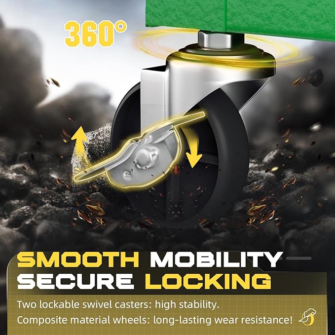 8-Drawer Rolling Tool Chest with Lock, Detachable Tool Cabinet Cart with Wheels, High-Capacity Mechanic Tool Organizer for Garage Workshop Warehouse Storage