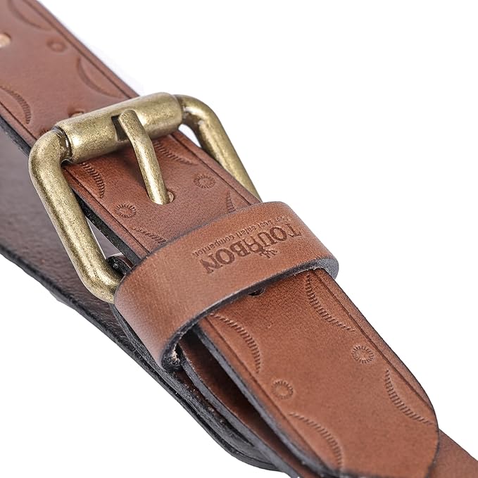 Tourbon Leather Wall Hanging Straps, Buckle Closure for Axes Hatchets & Tools, Heavy Duty Tool Hangers, Gun Rack Wall Mount Display, Axe Mount Holders, Sword Organizer Hooks, Set of 2