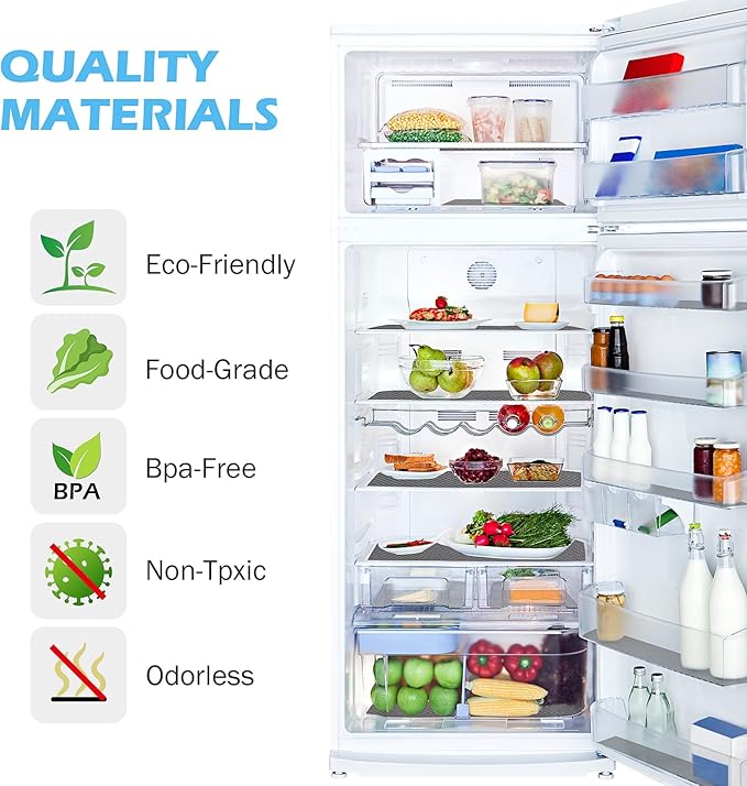 Drawer Liners, Waterproof Shelf Liner, Anti-Slip Non-Adhesive BPA Free Kitchen Cupboard Cabinet Liner Refridge Fridge Mats Sink Protector Strong Durable for Home (Grey/19.7in x 20Ft)