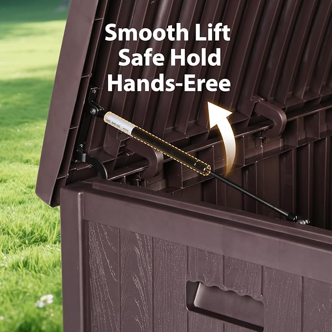 Large Outdoor Storage Box - Outside Storage Box Container Waterproof for Furniture Outdoor Cushions Garden Tools