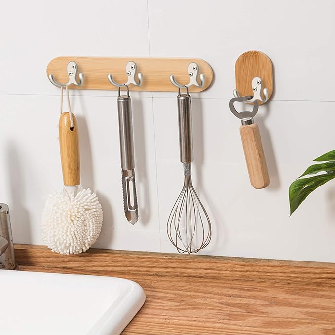 IBosins 16 Pack Heavy Duty Double Prong Coat Hooks Wall Mounted with 32 Screws Retro Double Hooks Utility Hooks for Coat, Scarf, Bag, Towel, Key, Cap, Cup, Hat(Silvery)