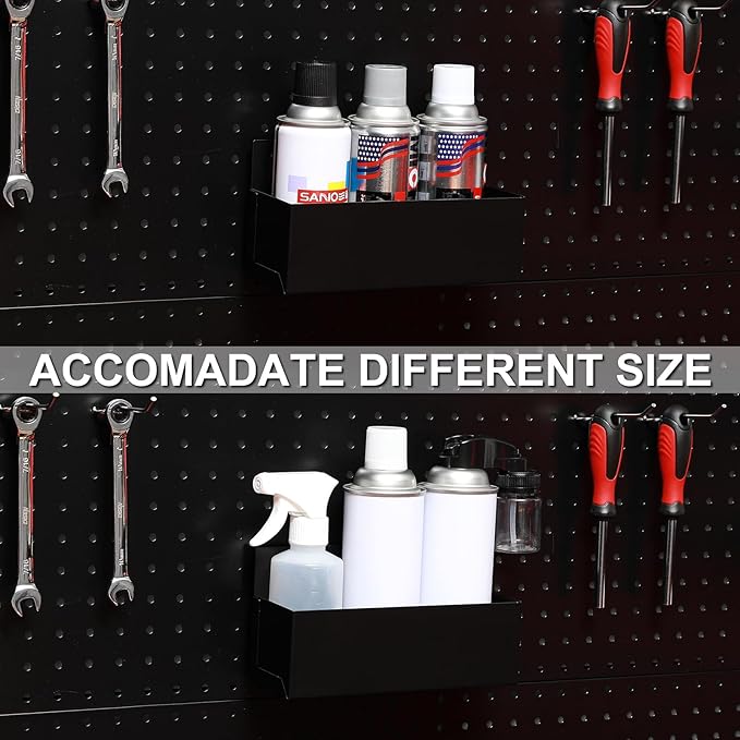 Mayouko Magnetic Aerosol Spray Can Holder, 8.3" x 3" x 4.4", Magnet Toolbox Bottle Holder, Toolbox Storage Shelf for Chest, Garage, Workspace