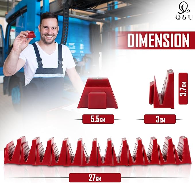 Q&U Wrench Organizer Modular System – 24 PCS Magnetic Wrench Organizer for Tool Box Drawer, Modular Wrench Organizer and Wrench Storage Rack, Heavy Duty Wrench Holder