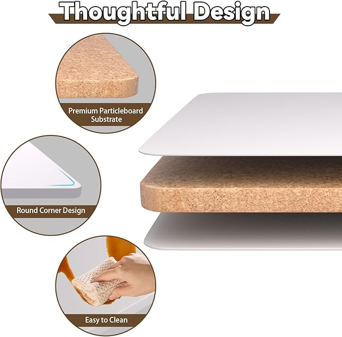 MM MELISEN White Wall Mounted Desk 40x20 Inch (101x50cm), Fold Down Folding Table for Laundry Room, Small Spaces Table