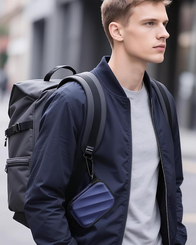 SSD Hard Case Compatible with Samsung T9/T7 Shield/T7 Portable SSD Drive USB 4TB,2TB,1TB, Portable Travel Carrying Storage Protective Cover Bag (Blue)