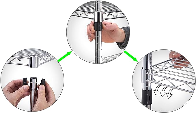 21" Deep x 42" Wide x 86" Height Wire Shelving Kit | 8-Tier | NSF Commercial Storage Rack Unit