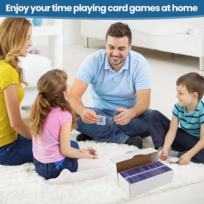 Trading Card Storage Box, 1600 Count Card Storage Boxes, Bulk Cards Storage Box Sports Cards Cases Graded Cardboard Boxes for Basketball Sports Collector (6 Set)