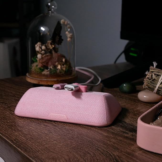 Smartish® Magnetic Cord Holder - Bigger Cable Wrangler Stocking Stuffer Organizer with Magnet Clips for Charger Management on Desktop, Nightstand - Holds 6+ Cables - Blue Jeanie