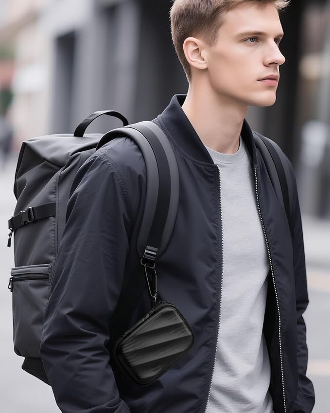 SSD Hard Case Compatible with Samsung T9/T7 Shield/T7 Portable SSD Drive USB 4TB,2TB,1TB, Portable Travel Carrying Storage Protective Cover Bag (Black)