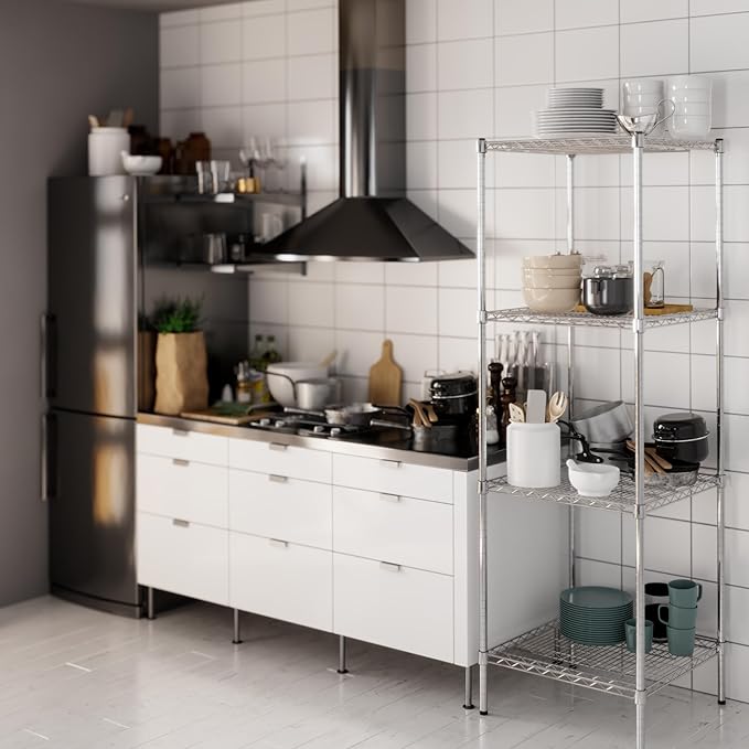 24" Deep x 24" Wide x 74" Height Wire Shelving Kit | 4-Tier | NSF Commercial Storage Rack Unit