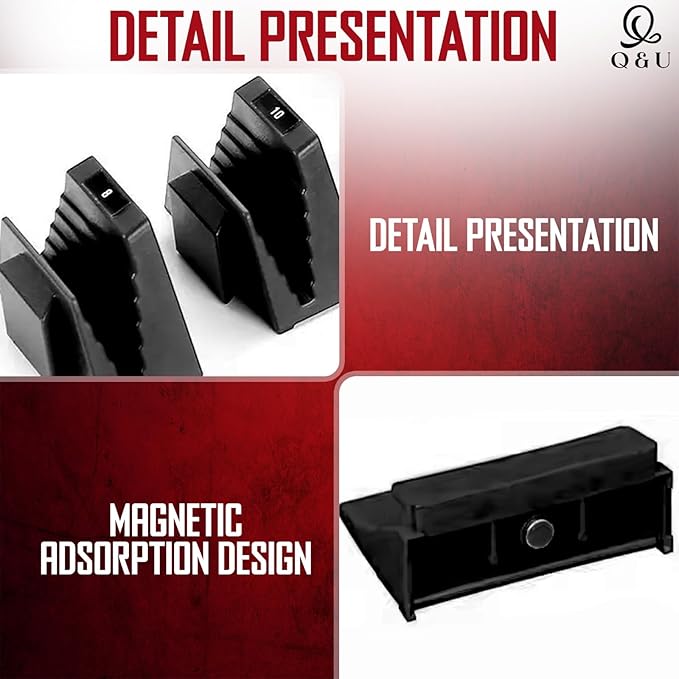 Q&U Wrench Organizer Modular System – 48 PCS Magnetic Wrench Organizer for Tool Box Drawer, Modular Wrench Organizer and Wrench Storage Rack, Heavy Duty Wrench Holder