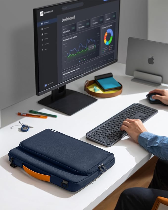 tomtoc 360 Protective Laptop Shoulder Bag for 13-inch 2025 MacBook Air M4/A3240, M3/A3113, M2/A2681, M1/A2337, MacBook Pro M2/A2686 M1/A2338, Water-Resistant Laptop Accessory Carrying Case Sleeve