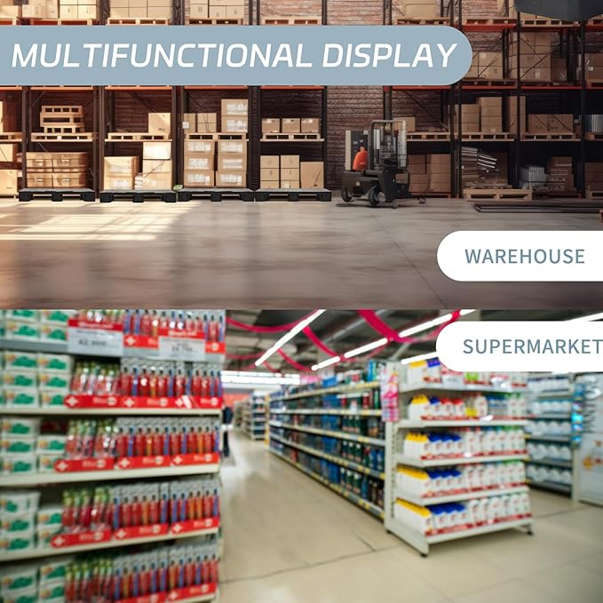 1 Pcs Plastic Pallet for Basement Storage Easy Stack Lightweight Floor Pallet Display Flooring Room Supermarket Christmas, Support up to 2000 Lbs (40'' L X 20'' W X 5.5'' H,Black)