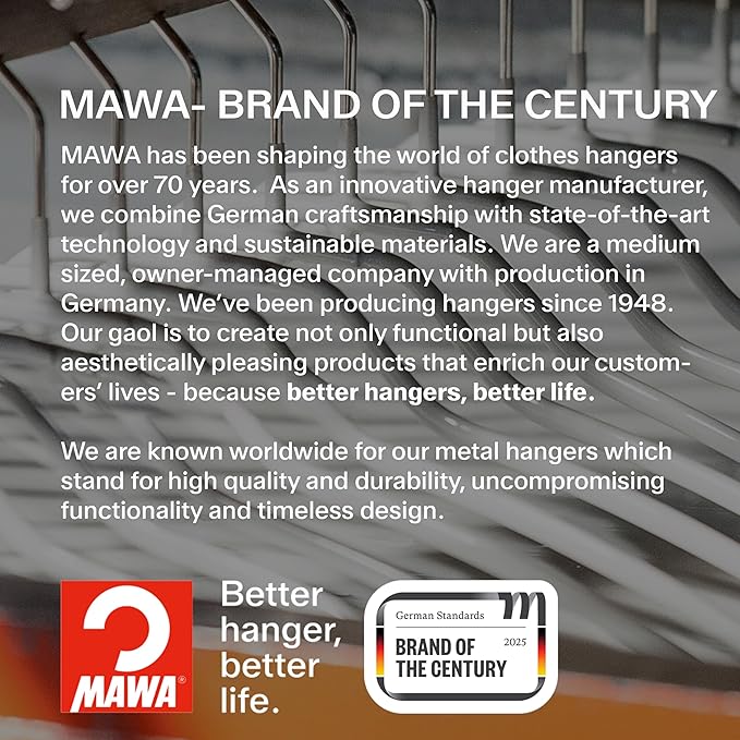 MAWA by Reston Lloyd Scarf, Shawl, Belt, and Accessory Organizer, Non-Toxic Metal Hanger with Grip Coating, Easy Access Open Hook, Model G-1, Space-Saving Design, Set of 5, Latte