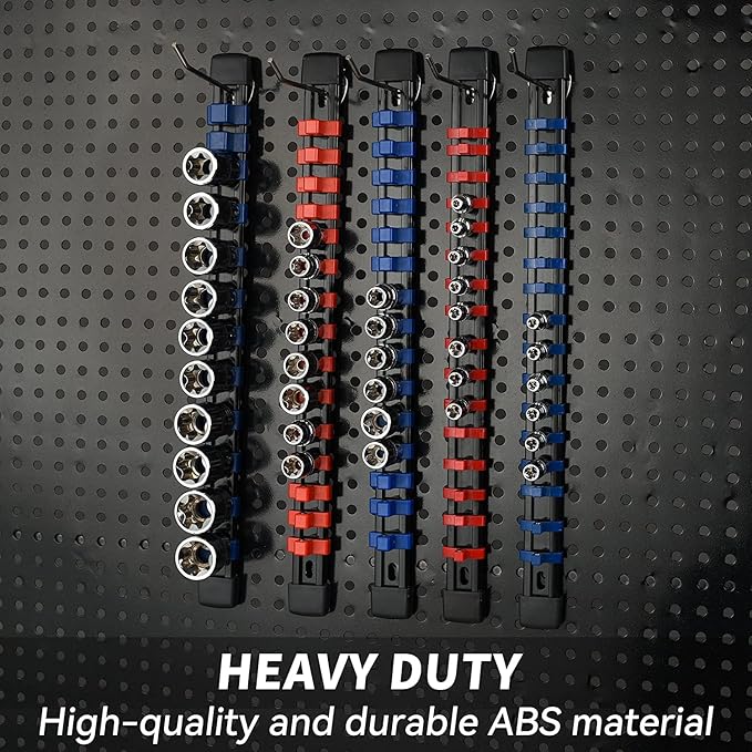 Socket Organizer Drive ABS Tools - Socket Holder, Premium Quality 30 Pieces Socket Holders Kit 1/4-Inch x 160 Clips, 3/8-Inch x 150 Clips, 1/2-Inch x 120 Clips(30PC,Mix-color)