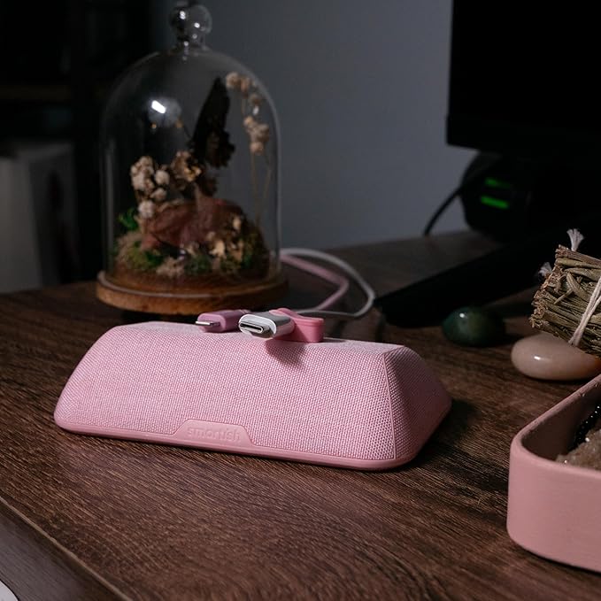 Smartish® Magnetic Cord Holder - Bigger Cable Wrangler Stocking Stuffer Organizer with Magnet Clips for Charger Management on Desktop, Nightstand - Holds 6+ Cables - Teal Me More