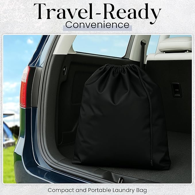 Laundry Basket with Wheels and Handle - 100L Bamboo-Fabric Laundry Hamper with Lid, Front Mesh Pocket, Travel Bag, Sturdy Wheels, Black