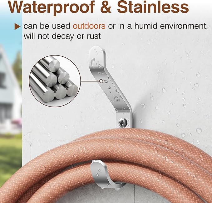 10-Pack Coat Hook for Hanging, 20LB (Max), Stainless Wall Hooks for Towel, Hat, Backpack, Key, Clothes, Wall Mounted Coat Hanger for Closet, Metal, Silver 3.75“