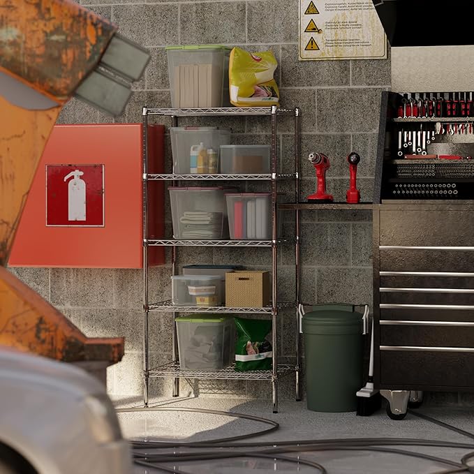 21" Deep x 30" Wide x 64" Height Wire Shelving Kit | 5-Tier | NSF Commercial Storage Rack Unit