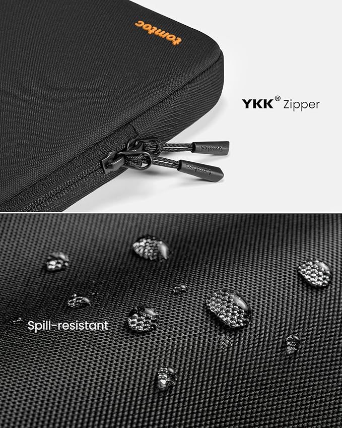 tomtoc 360° Protective Laptop Sleeve for 15-inch MacBook Air M4/A3241 2025, M3/A3114 2024, M2/A2941 2023, 15-inch MacBook Pro A1990 A1707, Dell XPS 15 Plus Laptop, Water-Resistant Computer Case Bag