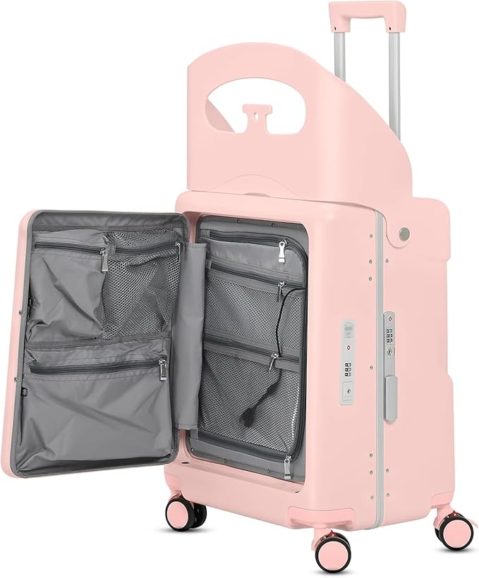 20-inch carry-on ride-on suitcase with seat