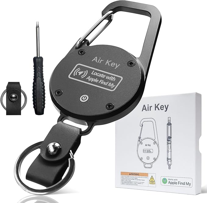 Keychain Key Finder with Apple Find My GPS Tracker, Black