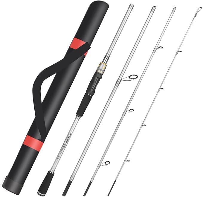 THKFISH Travel Fishing Rod, 4 piece portable spinning rod