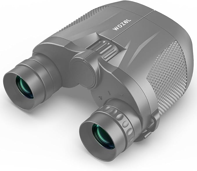 10-30x25 Compact Binoculars for Adults & Kids: Wozel Large Eyepiece Waterproof Binoculars