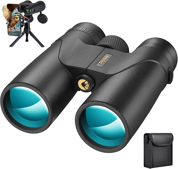 12x42 HD Binoculars for Adults - Upgraded BAK4 Prism and FMC Lens, Phone Adapter