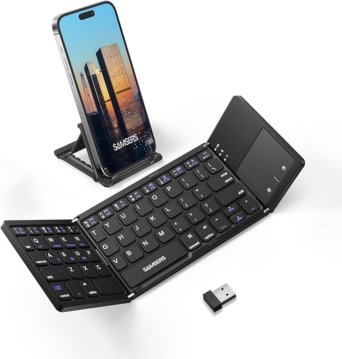 Samsers Multi-Device Foldable Bluetooth Keyboard with Touchpad