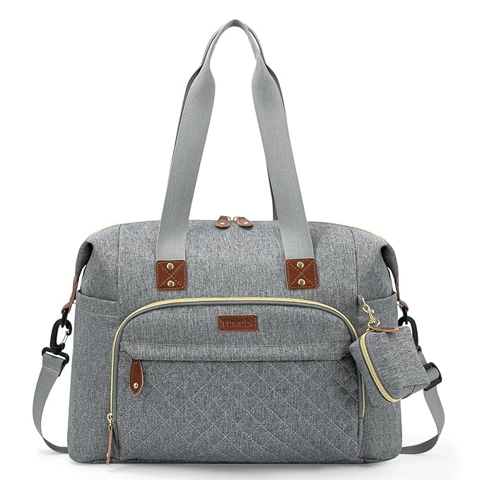 Tuwubi Diaper Bag Tote, Baby Diaper Bag with Pacifier Case Large Travel