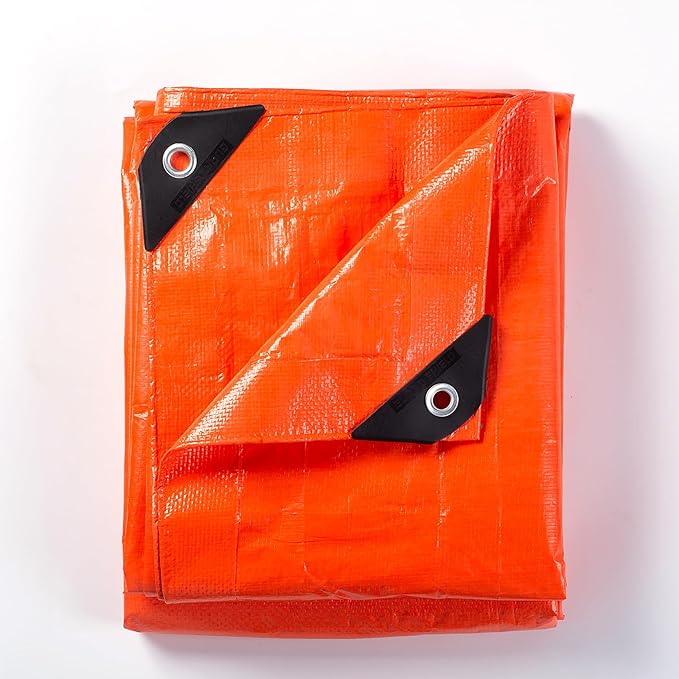 GUARD SHIELD Orange Tarp 6x8 Feet