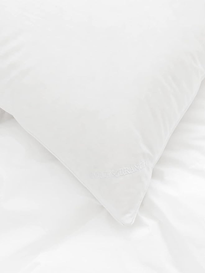 BOLL & BRANCH Down Alternative Pillow - Medium, King - Cooling Shell - Hypoallergenic Primaloft Luxury Down Alternative Fill - Superior Support