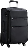 Hanke 28 Inch Luggage with Spinner Wheels Expandable Large Suitcase with Wheels Softside Check in Luggage Rolling Suitcase with Lock Lightweight Travel Luggage for Men and Women.(Dark Gray)