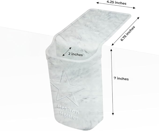 Hot Iron Holster | Adhesive-Free Silicone Storage Pocket for Organization and Travel | Heat Resistant to 500°F | Ideal for Curling Irons, Hair Straighteners, and other Hot Tools