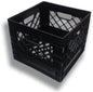Plastic Milk Crates, 16qt (4-1 Gallon), 3 Pack, Black