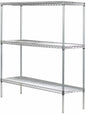 Omega 24" Deep x 30" Wide x 96" High 3 Tier Chrome Starter Shelving Unit