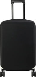HYPER VENTURE Washable Luggage Cover - Fashion Suitcase Protector Fits 23-26 Inch Luggage (Black, M)