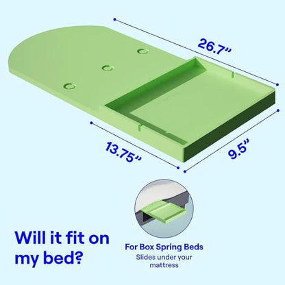 BedShelfie Bedside Shelf for Dorm Room Bunk Bed & Top Bunk, College Dorm Room Essentials, Bedside Caddy, Clip on Floating Desk Tray, Bed Side Table Storage, Loft Nightstand Decor - Black Wood Slide