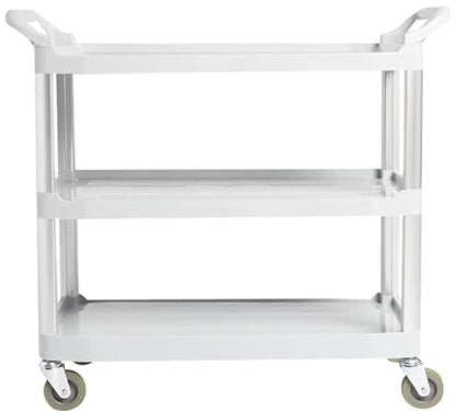Amazon Basics 3 Shelves Utility Cart with 400 lbs Loading Capacity, Smooth move, Gray